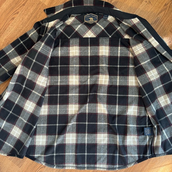 Freedom Foundry Men Plaid Flannel Super Plush Shirt Jacket Black Gray Sz XL - Picture 7 of 9